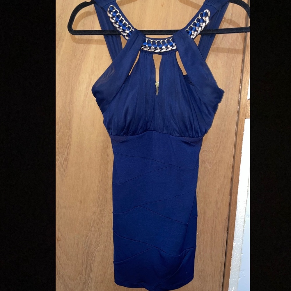 Le chateau dress. Size medium. Navy blue